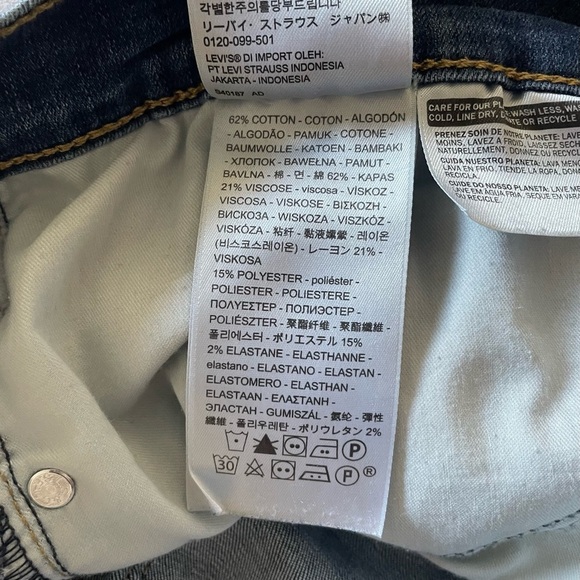 Levi’s 311 Shaping Skinny Capri Pants Women’s Plus Size 20W Blue Med Wash Cuffed - Picture 11 of 13